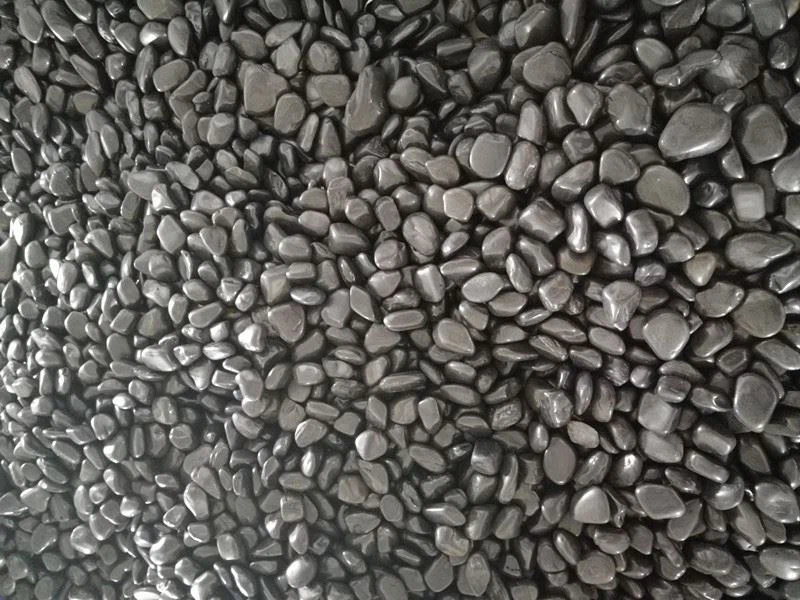 China Black Color River Rock Stone