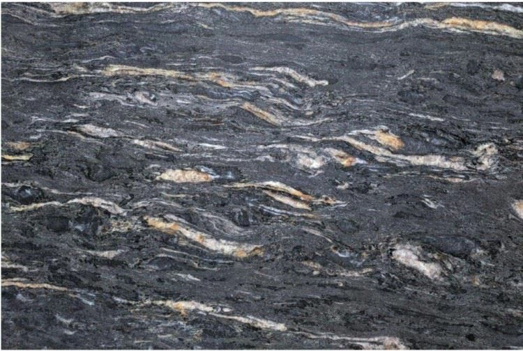 Cosmic Black Leather Granite Countertops