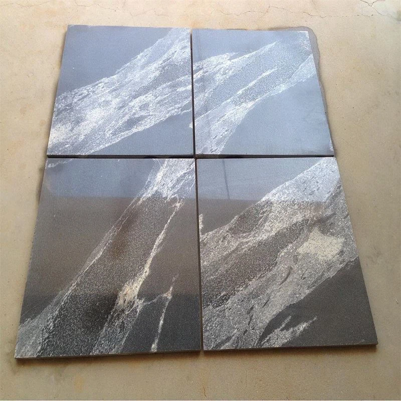 Cosmic Black Stone Polish Flooring Tiles