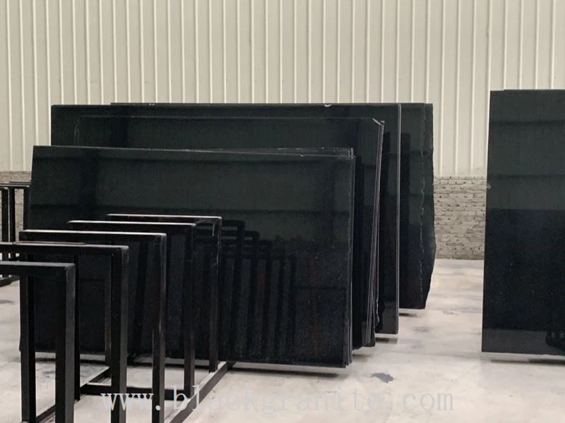 Dark Black Granite Slabs for Paving