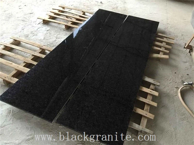 Dark Black Granite Stone Kitchen CounterTops and Backsplash slab