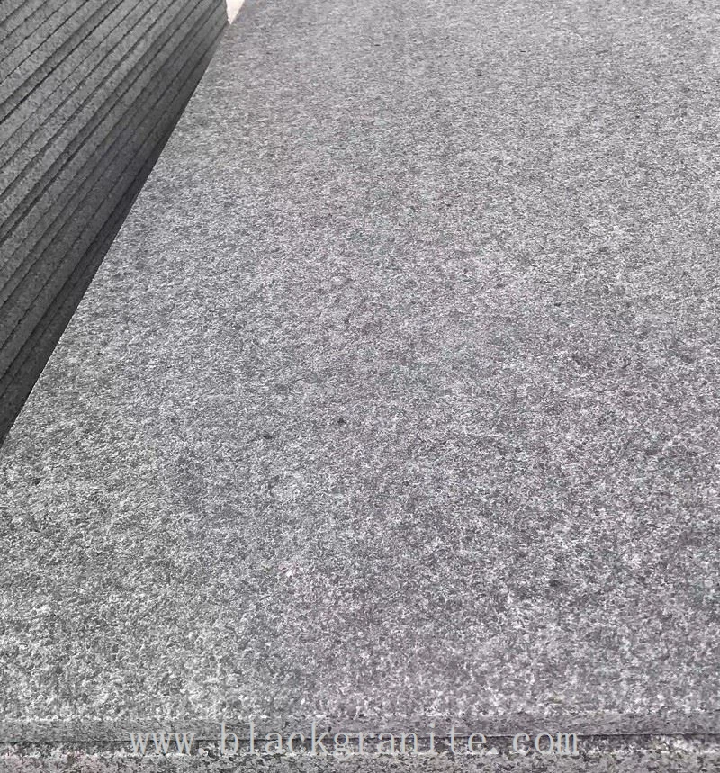 Dark Blue and Black Granite Paving