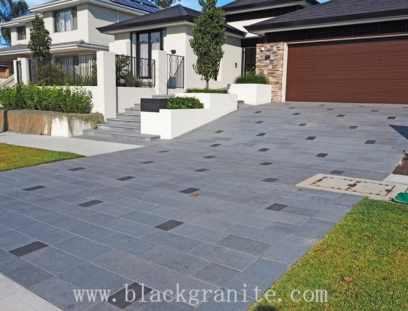 Dark Blue and Black Granite for Paving Slabs