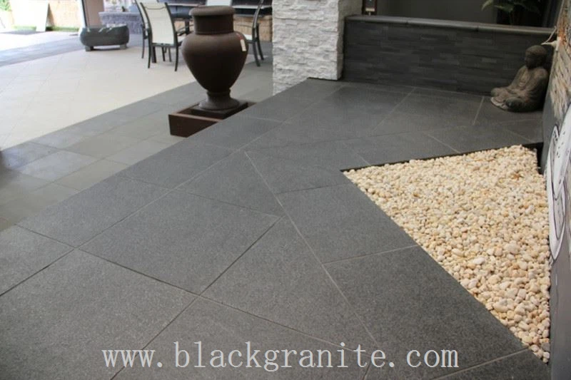 Dark Blue and Black Granite for Paving Slabs