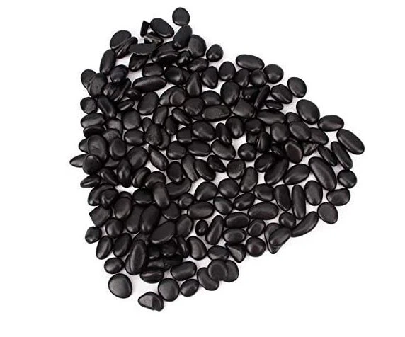 Decorative Pebbles Small Black Stones Aquarium Gravel River Rock