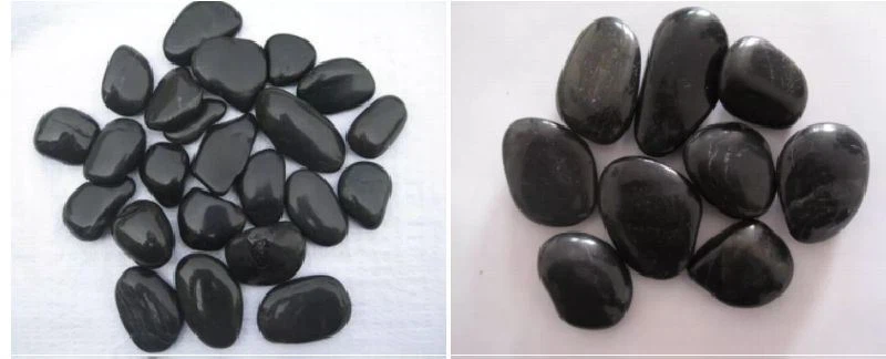 High Polished Black Pebbles For Landscaping