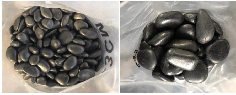 High Polished Black Pebbles For Landscaping