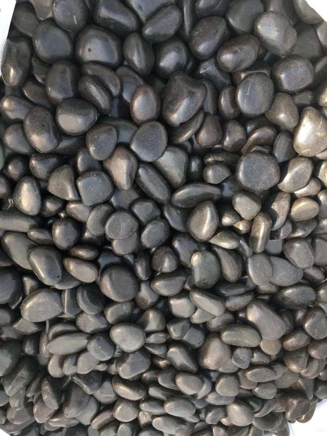 High Polished Black River Pebble Rock Stone