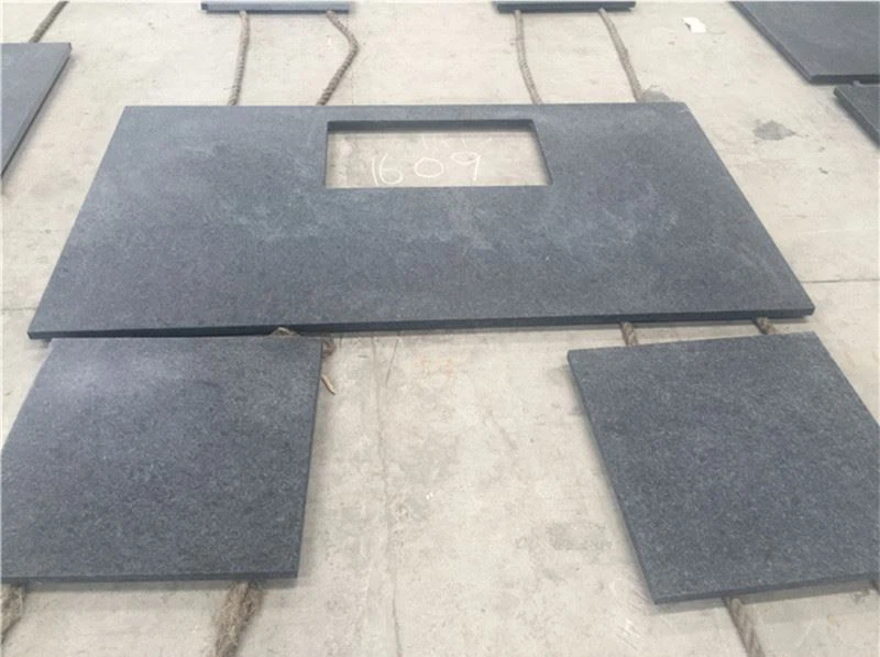 Honed Absolute Black Granite Countertops