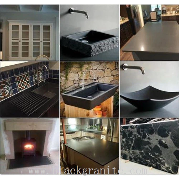 Honed Absolute Black Granite Tile