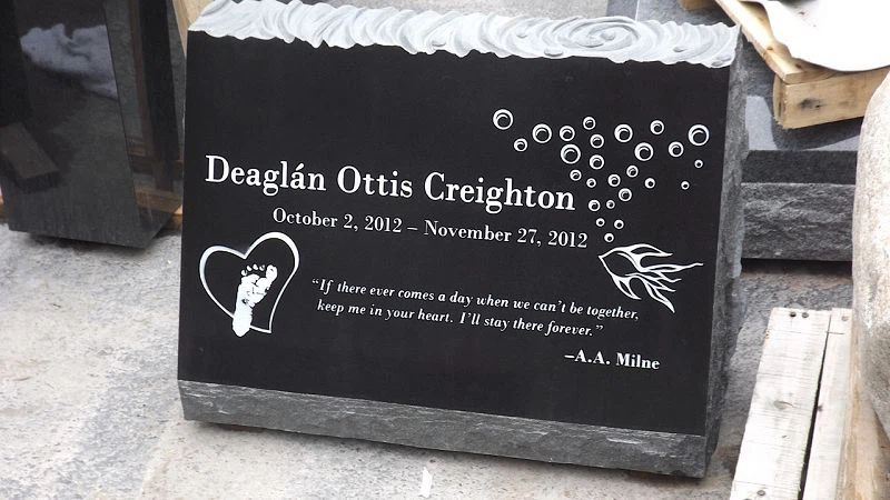 Indian Black Granite Laser Etched Headstone For Grave Monuments