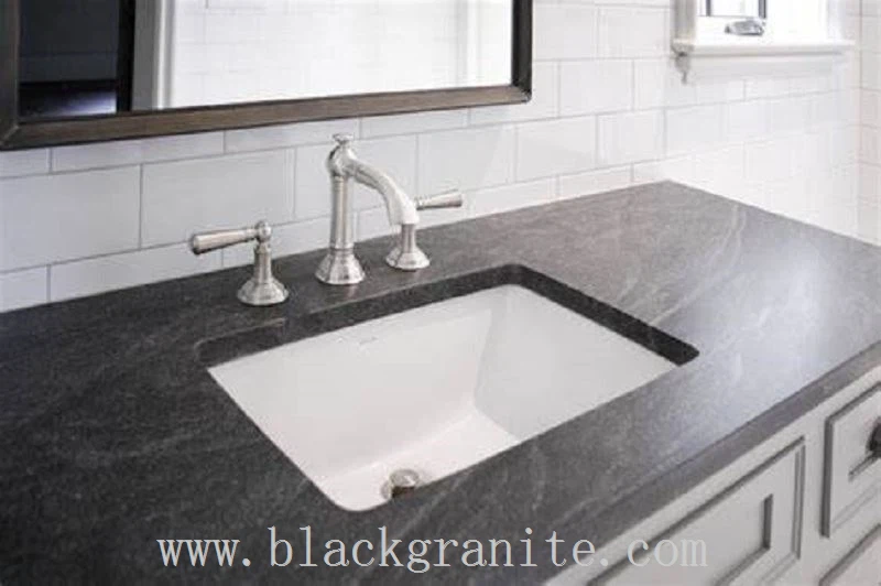 Jet Black Granite Tile for Kitchen