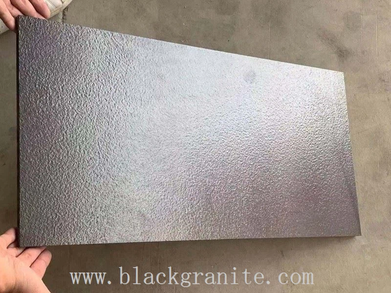 Leathered Absolute Black Granite Counter Tops for Kitchen