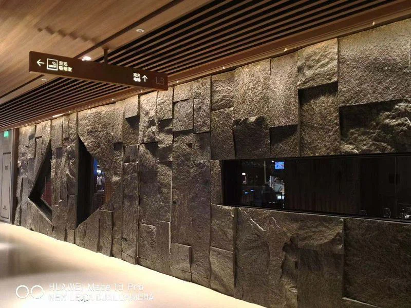 Natural Black Granite Loose Big Blocks Stone Wall Cladding For Wall