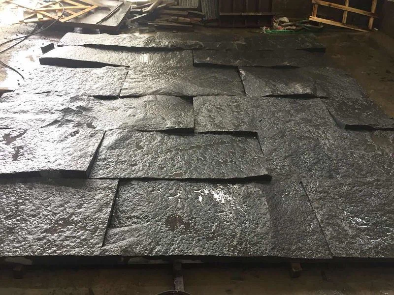 Natural Black Granite Loose Big Blocks Stone Wall Cladding For Wall