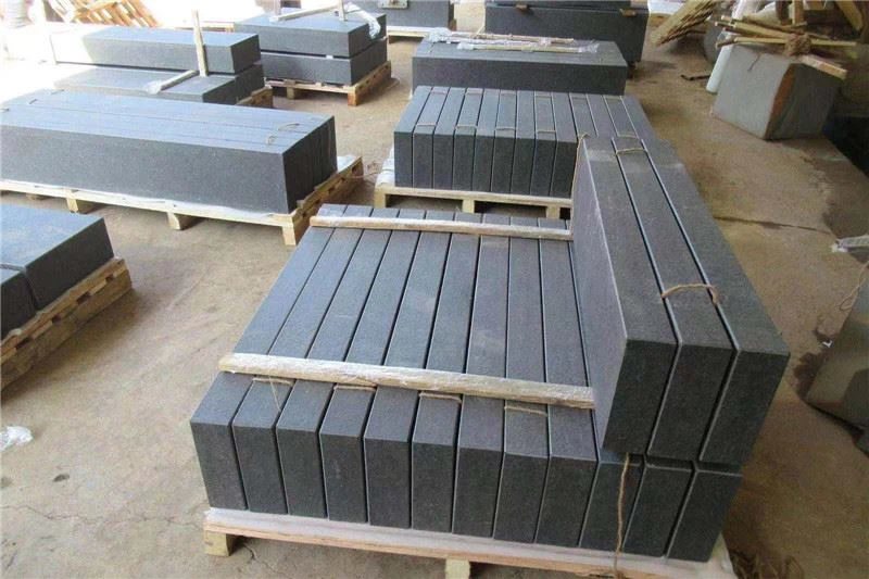 Natural Pure Black Granite Stone Stair Tile