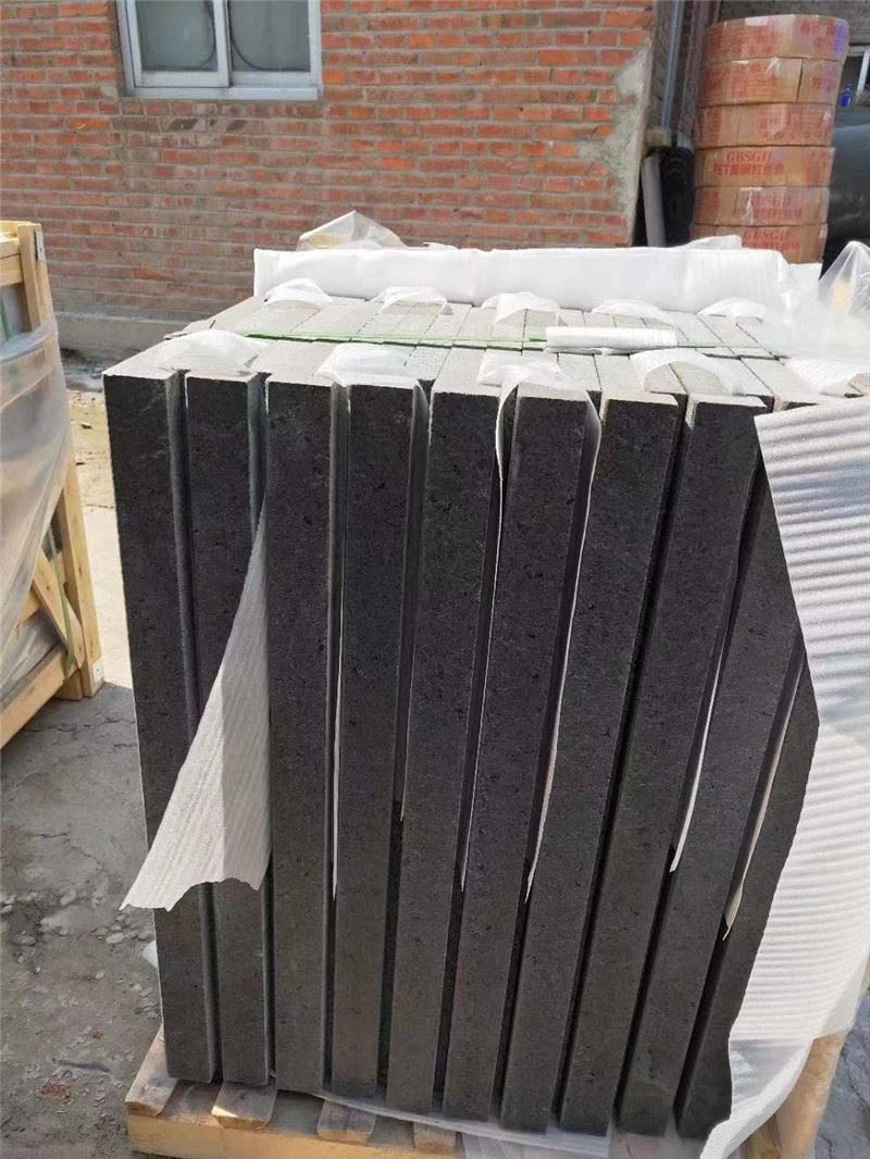 Natural Pure Black Granite Stone Stair Tile