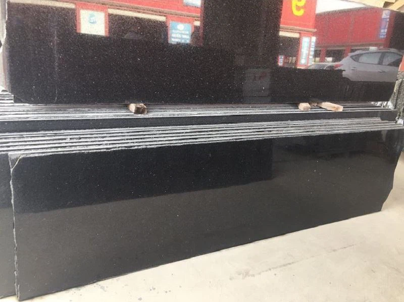 Nature Black Granite Slabs For Kitchen