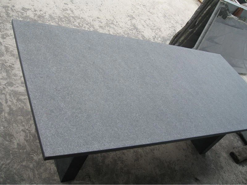 Outdoor Natural Black Granite Stone Garden Table