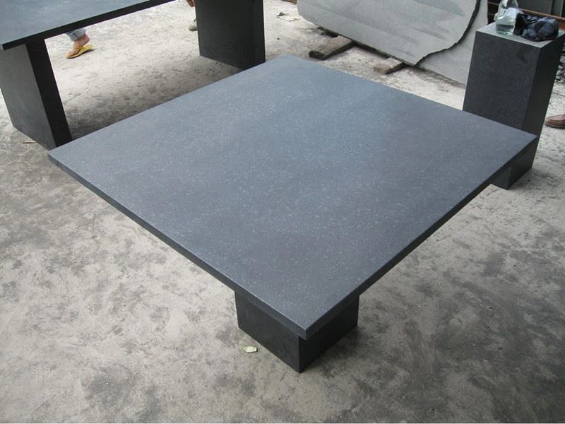 Outdoor Natural Black Granite Stone Garden Table