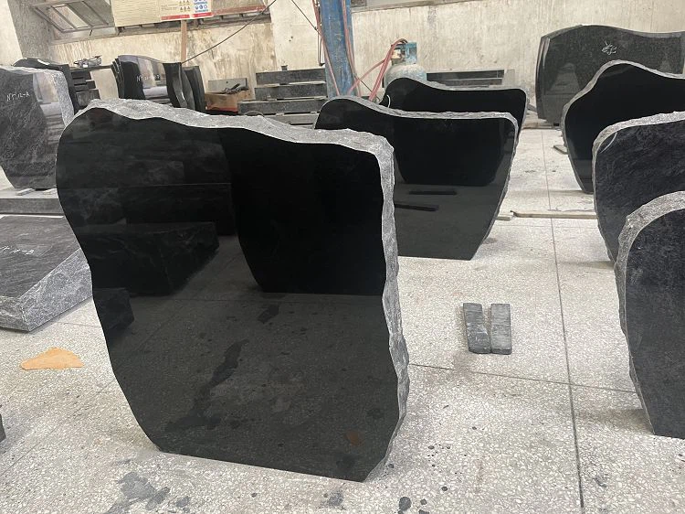 Polished Indian Black Granite Memorial Stone