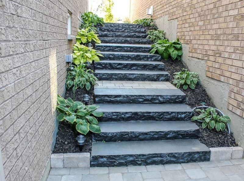 Practical Black Granite Steps For Outdoor