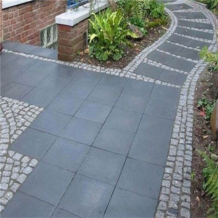 Sealing Flamed Black Granite Paving