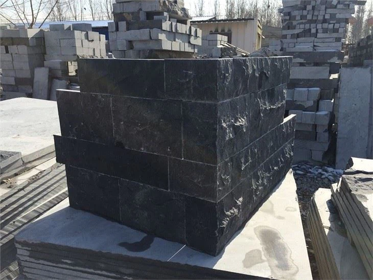 black limestone wall capping